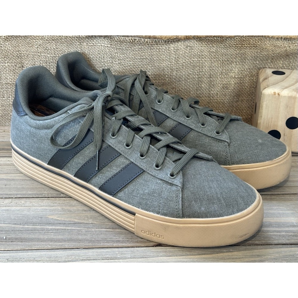 Adidas Daily Skateboarding Sneakers Shoes Athletic Gray Men's Sz 13